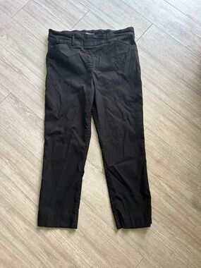 Classic Black Straight-Leg Chino Ponte Pants